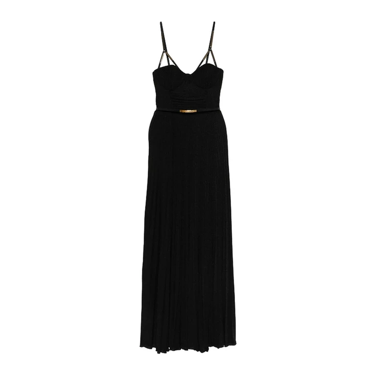 Elisabetta Franchi Bustier Belted Maxi Dress