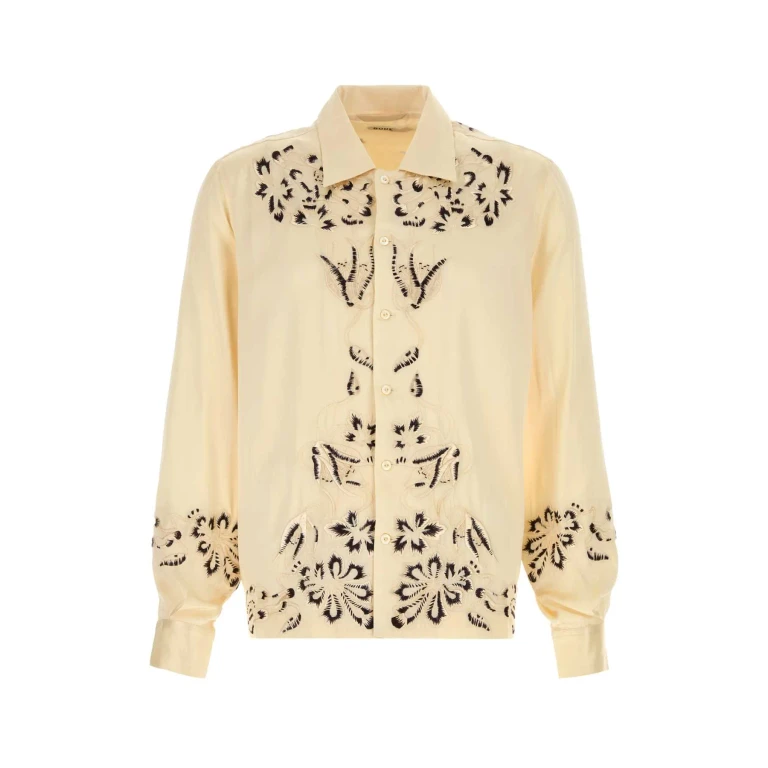 Bode Cream Satin Phantasm Shirt