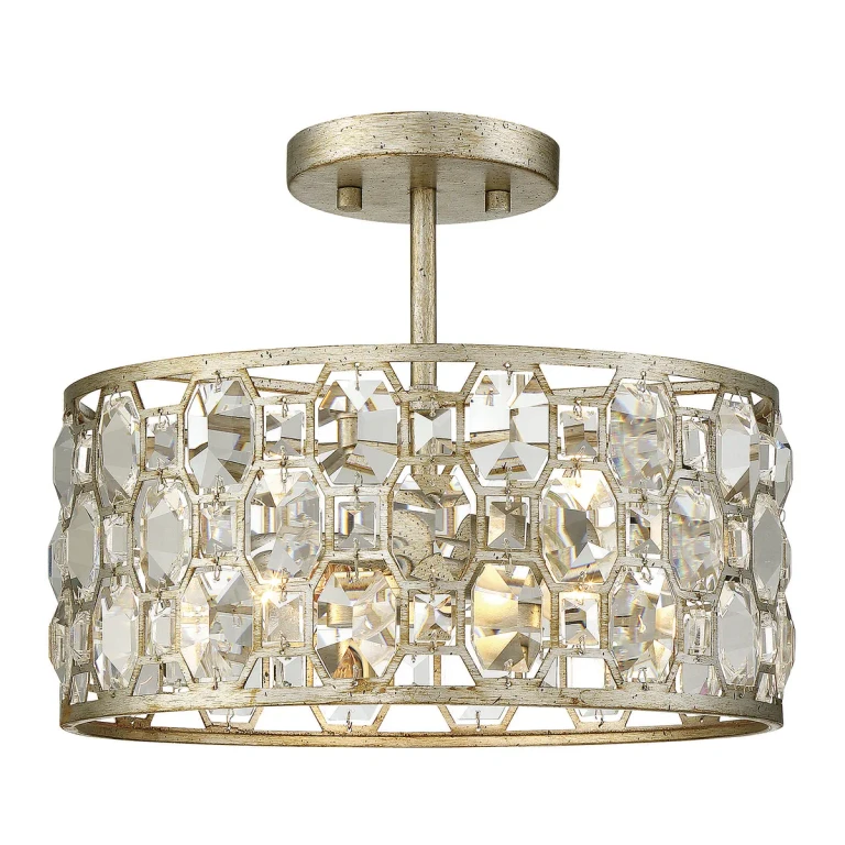 Trade Winds Lighting 2-Light Ceiling Light In Silver Gold - TW80038-SG