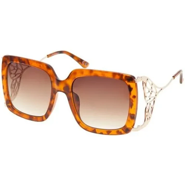 Betsy Johnson Brown Gradient Square Ladies Sunglasses 10260845.LTS TORBRN