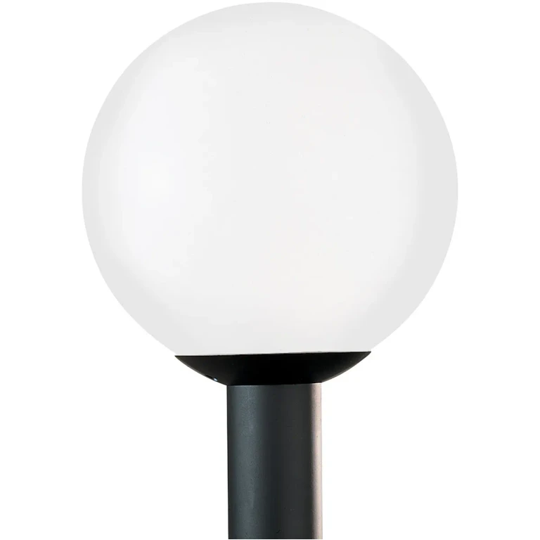 White Plastic One Light Outdoor Post Lantern from the Outdoor Globe Collection
