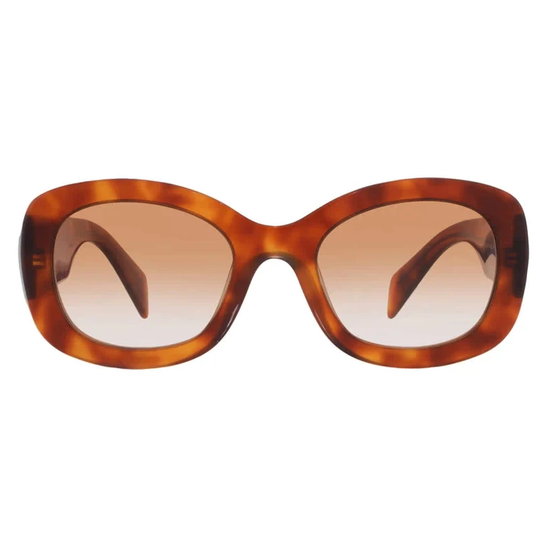 Prada Brown Gradient Oval Ladies Sunglasses PR A13S 18R70E 54