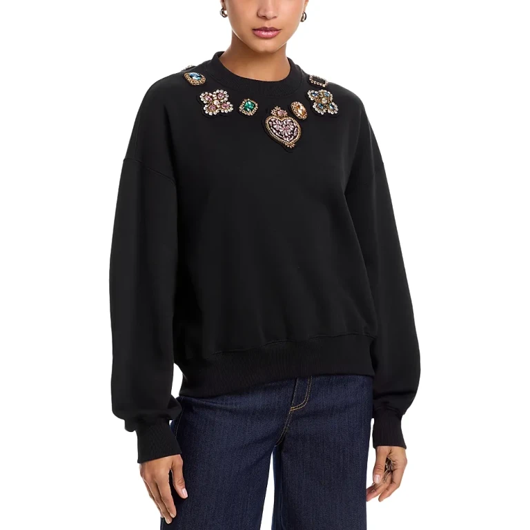 Cinq a Sept Brandy Baroque Patches Pullover