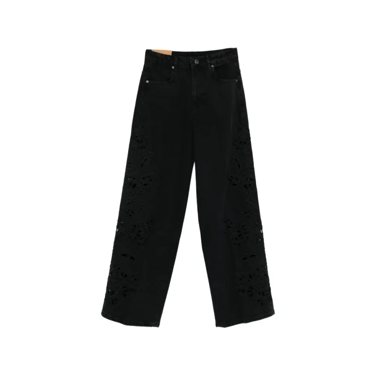Farm Rio Floral-appliqué Five-pockets Jeans