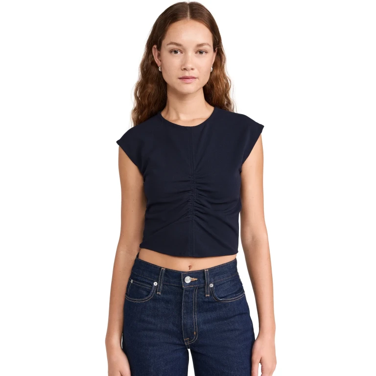 Tanya Taylor Betty Top Maritime Blue XXS