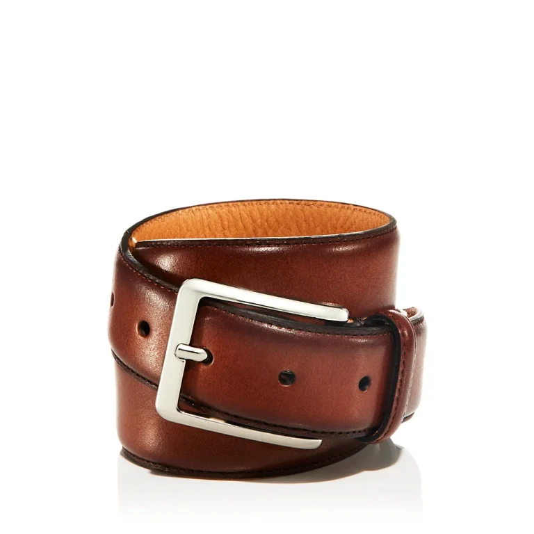 Men's Square Buckle Italian Leather Belt - Exclusive