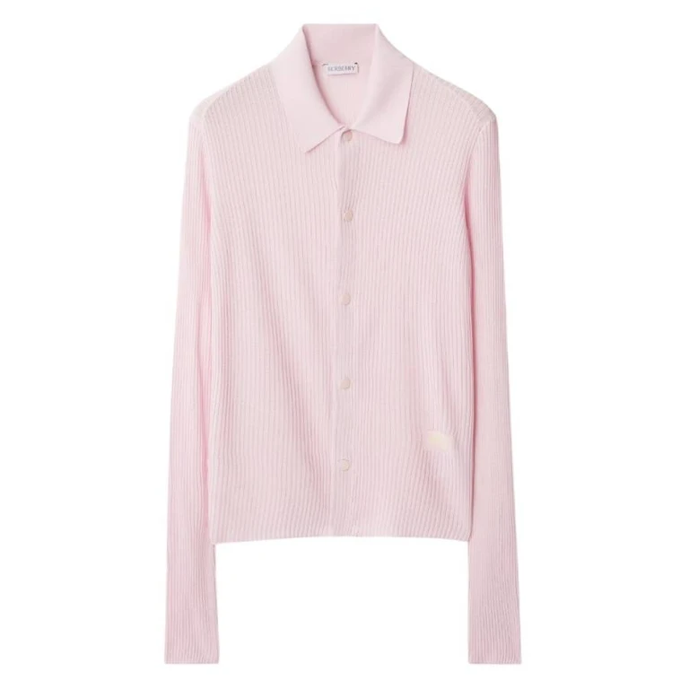 Burberry Rib Knit Long-Sleeved Shirt
