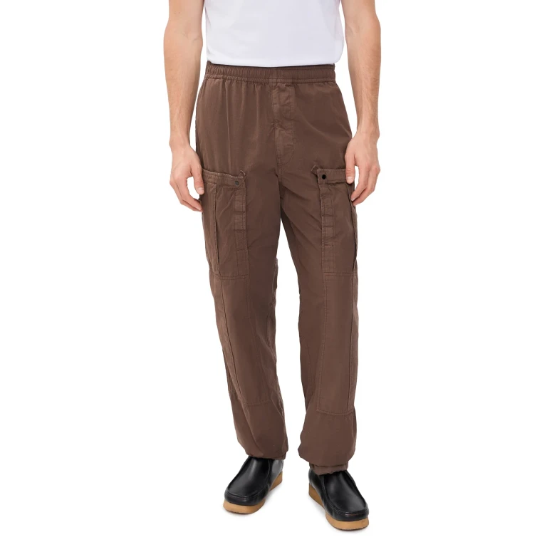 Stone Island Ripstop Cotton Nylon Cargo Pants Umber 34
