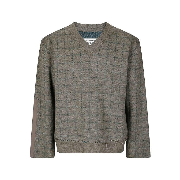 Maison Margiela Pull À Col V - Vert