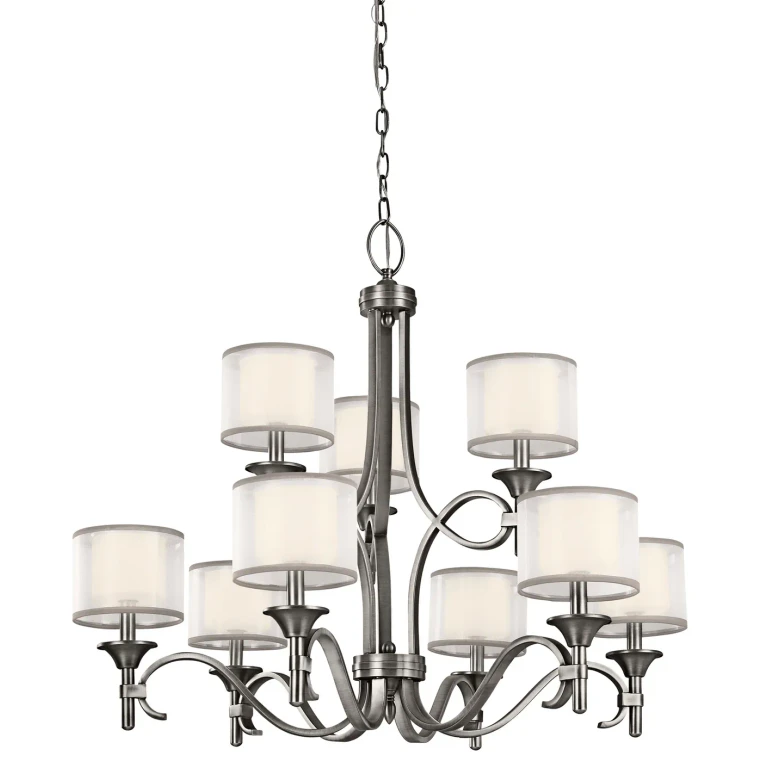 Lacey 9-Light Chandelier in Antique Pewter