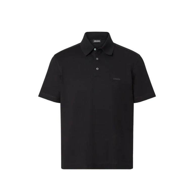 Zegna Schwarzes Baumwoll-Poloshirt