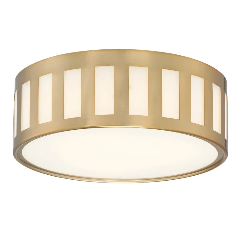 Crystorama Kendal 3-Light 14" Ceiling Light in Vibrant Gold
