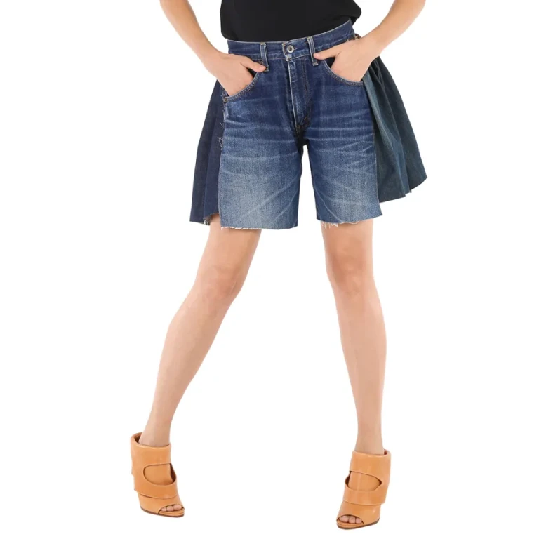 Ladies Tgr Shorts Denim Cutout