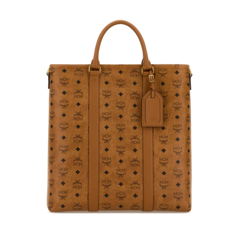 MCM Printed Canvas Aren Shopping Bag