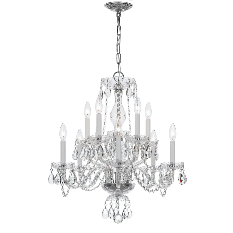 Polished Chrome Chandelier from the Traditional Crystal Collection