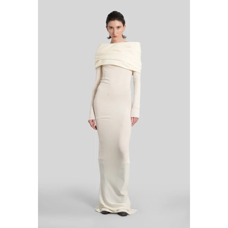 Entire Studios Cavalier Dress Long Dress In Beige Wool