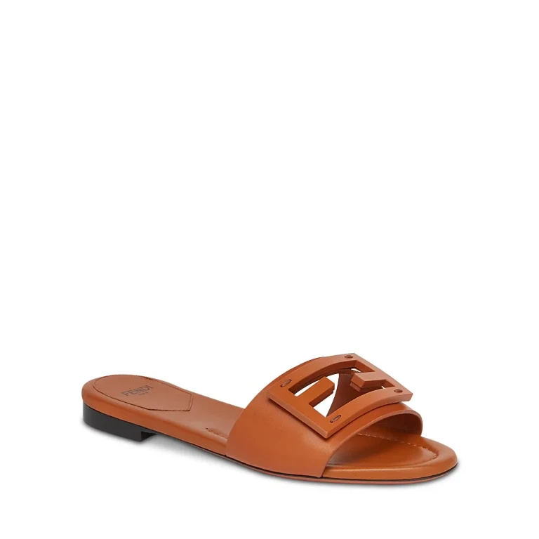 Fendi Women's Baguette Leather Slides