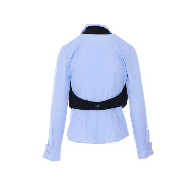 Elisabetta Franchi Shirts Blue Cotton - Women