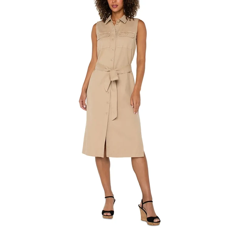 Liverpool Los Angeles Sleeveless Shirtdress