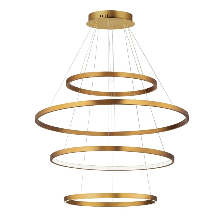 Gold LED Pendant from the Groove 5CCT Collection