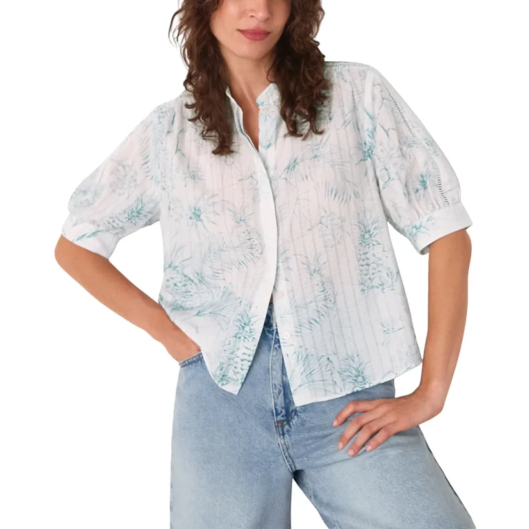 Whistles Pineapple Textured Shirt
