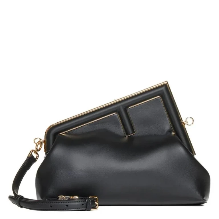 Fendi First Midi Nappa Leather Clutch