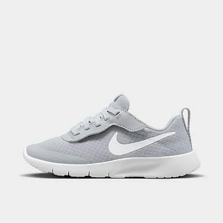 Nike Little Kids Tanjun EasyOn Casual Shoes in Wolf Grey/White/White Size: 1.0