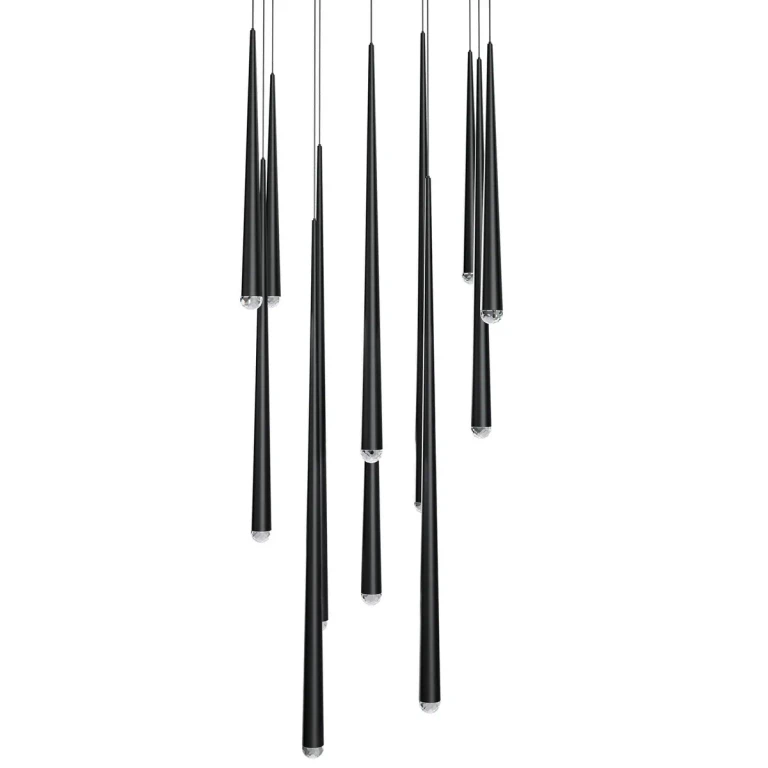 Black LED Pendant from the Cascade Collection