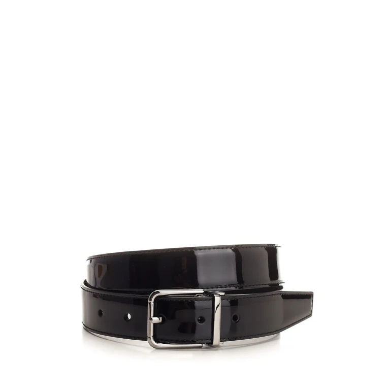 Dolce & Gabbana Black Leather Belt