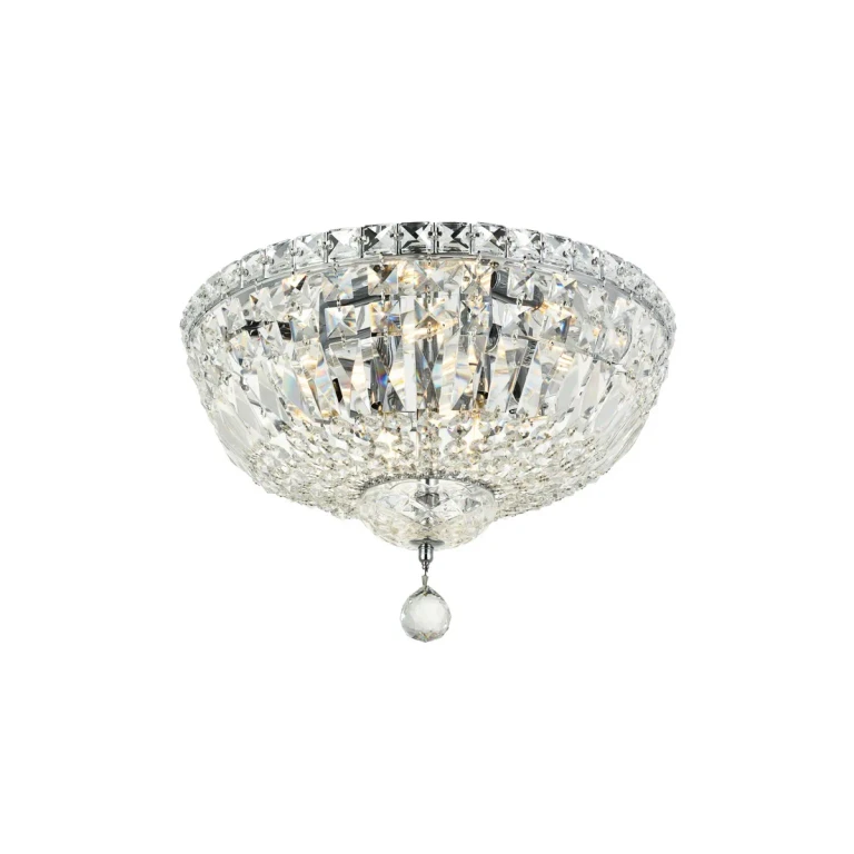 Chrome Six Light Flush Mount from the Tranquil Collection