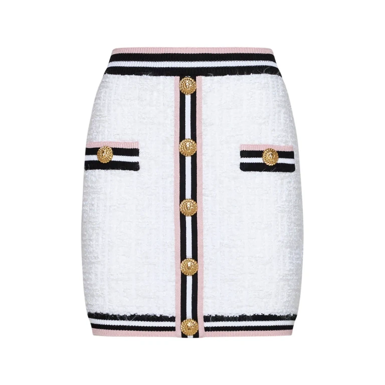Balmain Monogram Knit Skirt