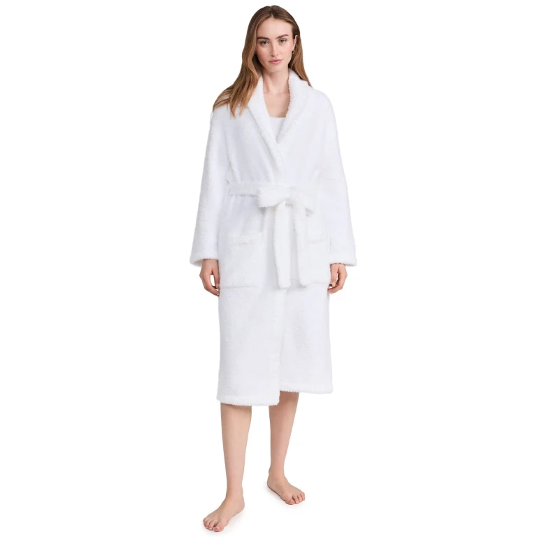 Barefoot Dreams CozyChic Adult Robe White 2
