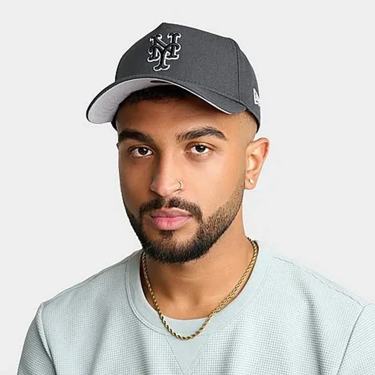 New Era New York Mets MLB 9FORTY A-Frame Snapback Hat in Graphite