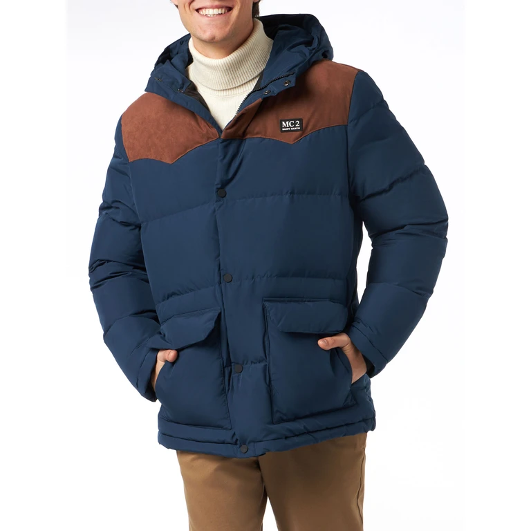 MC2 Saint Barth Baxter Blue Hooded Down Jacket