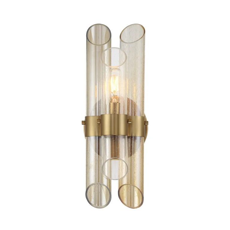 Warm Brass One Light Wall Sconce from the Biltmore Collection