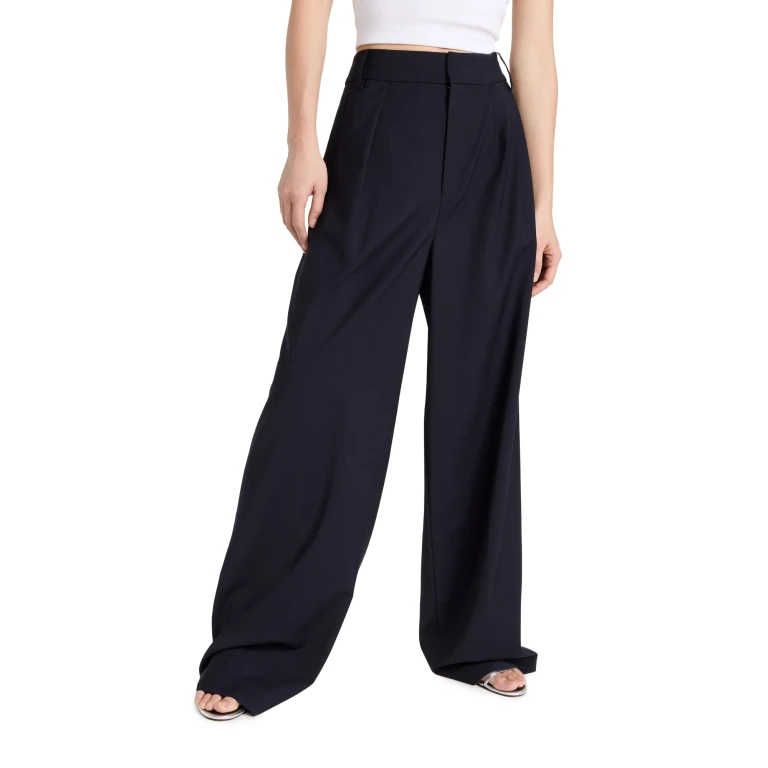 Tibi Tropical Wool Stella Pants Navy 12