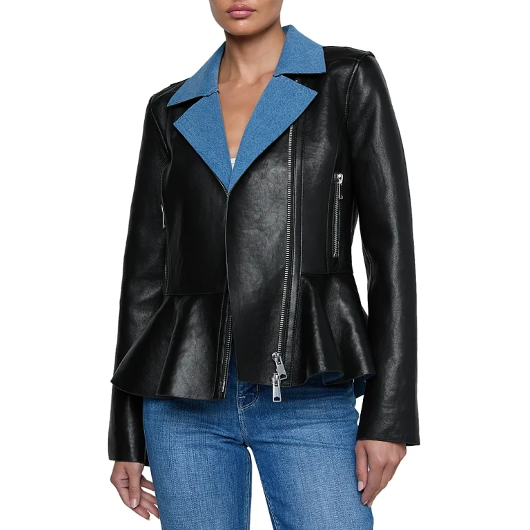 L'Agence Lyric Leather Biker Jacket