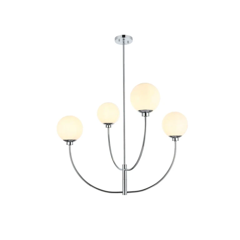 Chrome Four Light Chandelier from the Nyomi Collection