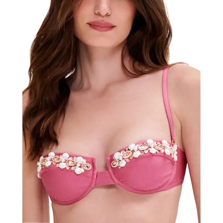 PatBO Seashell Embellished Bikini Top