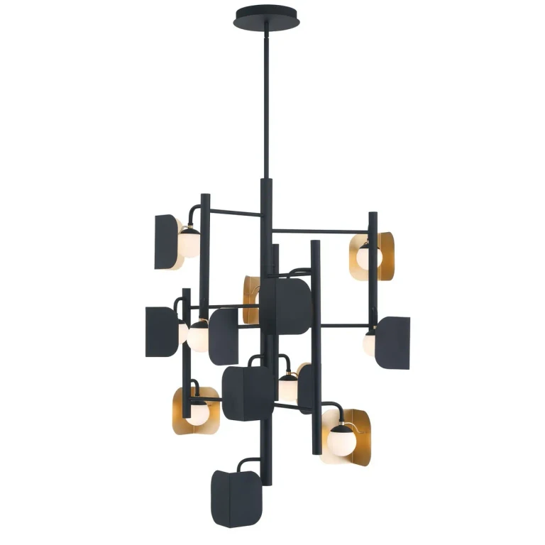 Gold-Black Chandelier