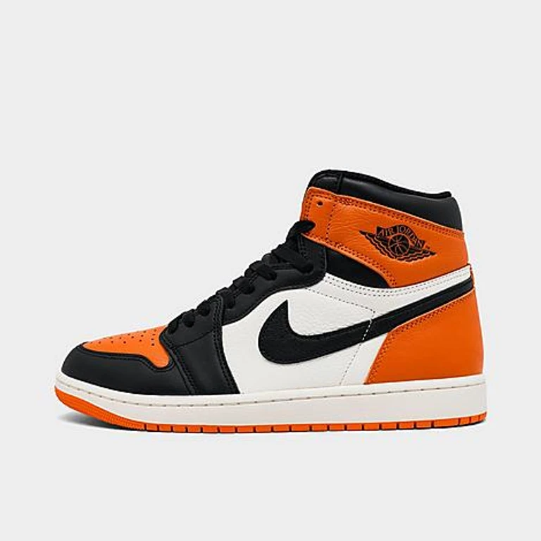 Jordan Men's Air Retro 1 High OG Casual Shoes in Black/Sail/Starfish Size: 7.0