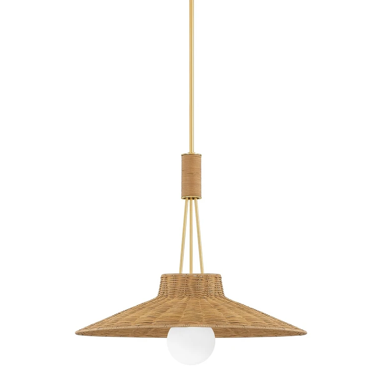 Aged Brass Pendant from the Laudine Collection