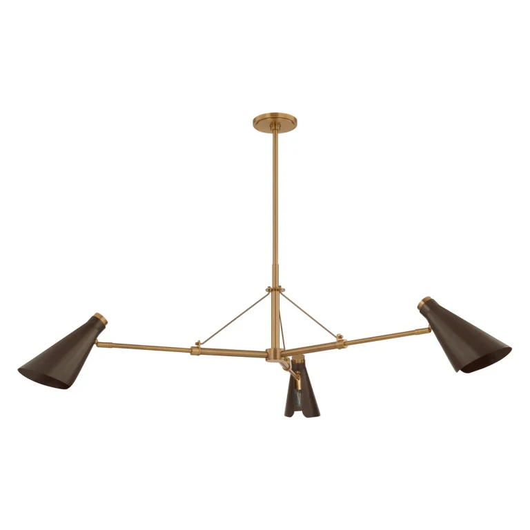 Patina Brass Bronze Chandelier from the Andersen Collection