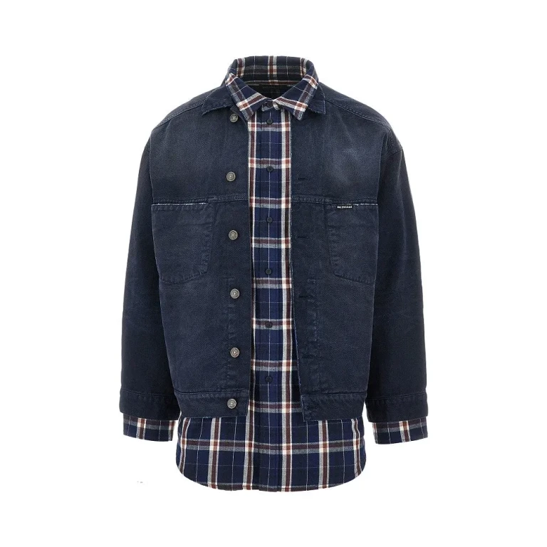 Surchemise Balenciaga en denim et flanelle