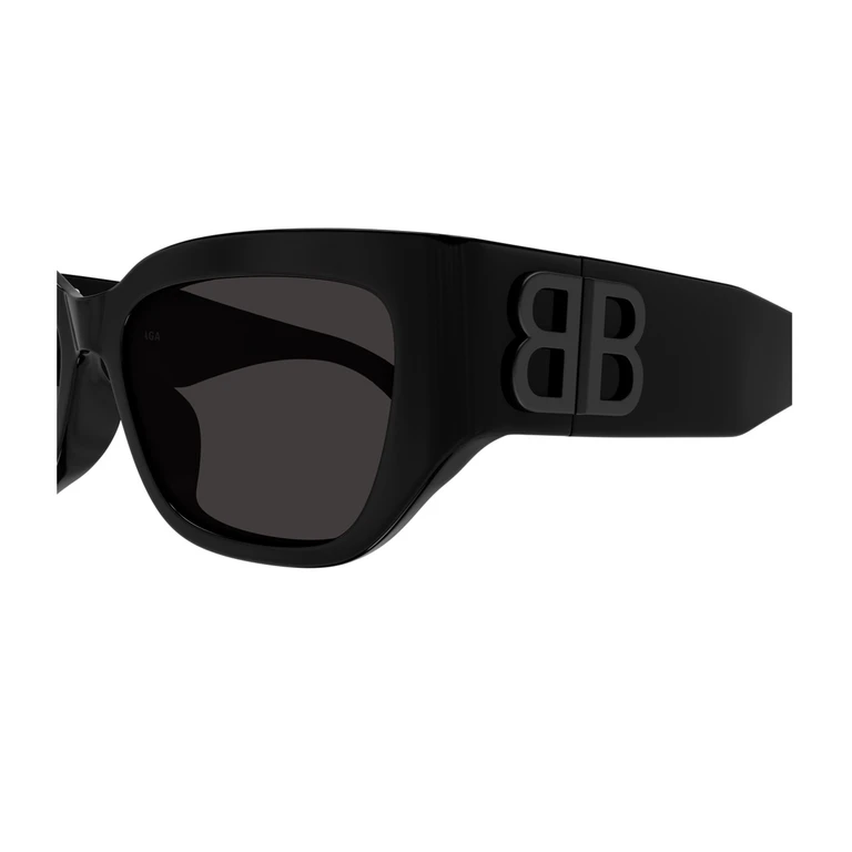 Balenciaga BB0361SK Linea Everyday 001 Black Grey Nero Acetate Occhiali Da Sole - Women