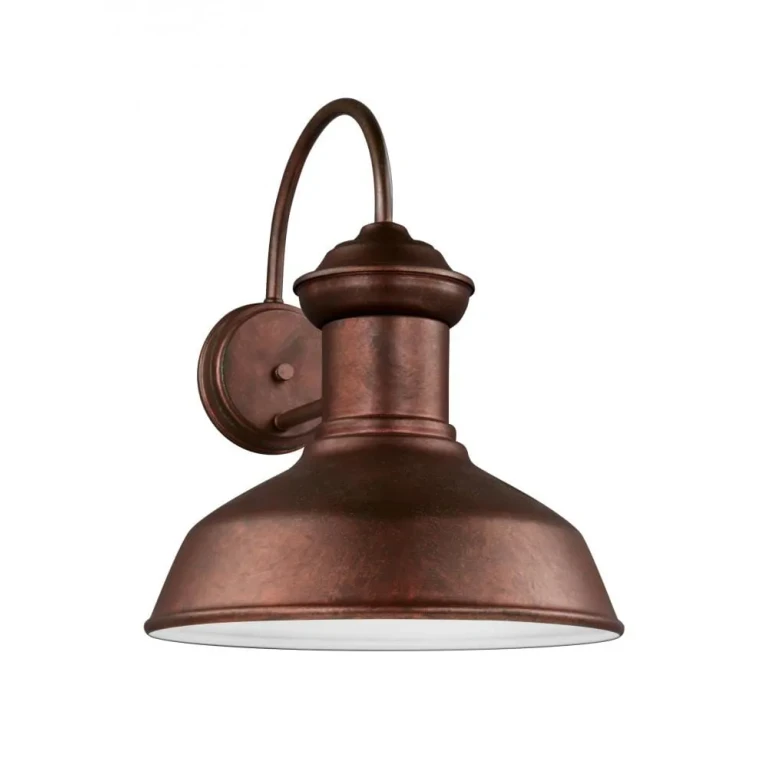 Weathered Copper One Light Outdoor Wall Lantern from the Fredricksburg Collection