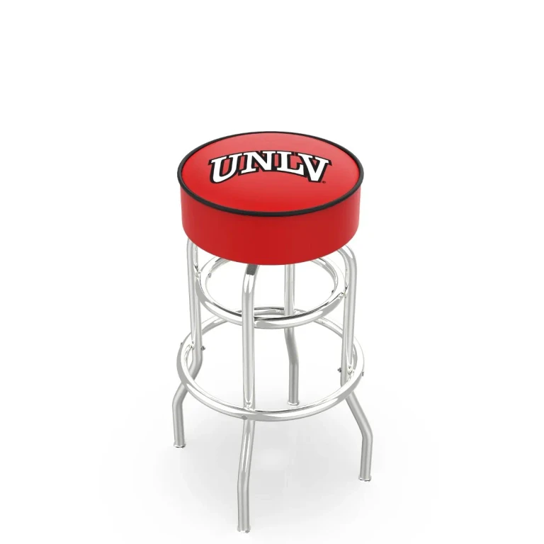 Chrome Double Ring Swivel Counter Height Stool - UNLV