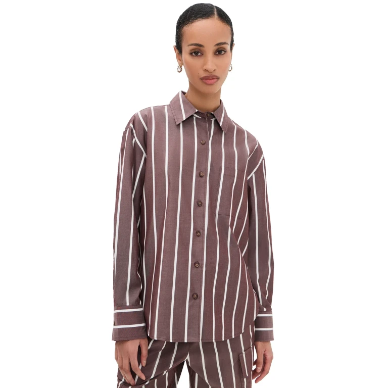 rag & bone Connie Stripe Button Down Shirt Rswst XL