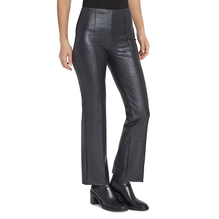 Lysse Elysse Foiled Faux Leather Bootcut Pants