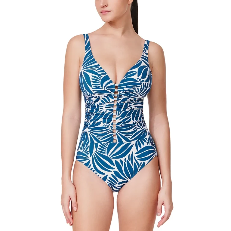 Profile by Gottex Come Back V Neck One Piece Swimsuit